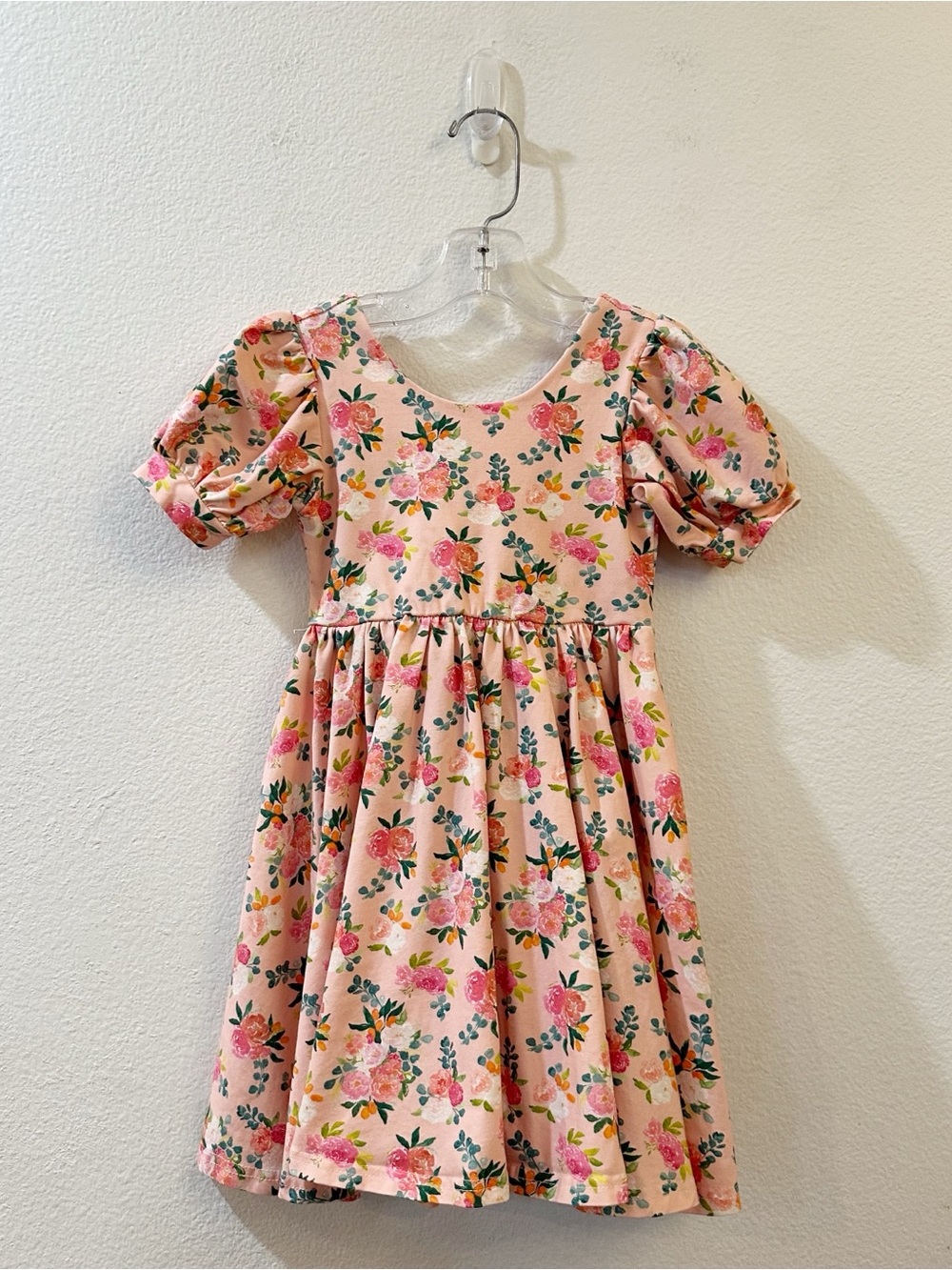 Ollie Jay Girls Classic Twirl Pink Floral Dress Size  4